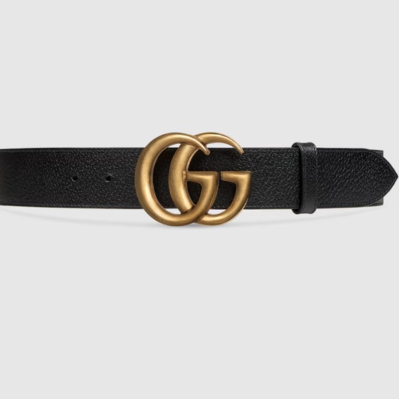 Gucci Double GG Marmot Belt Black 105-42. - Picture 1 of 4
